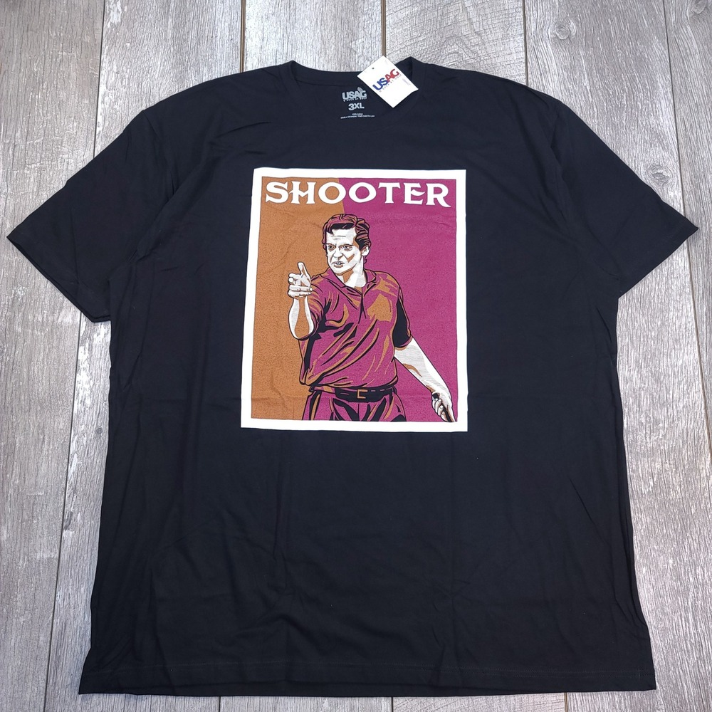 USAG T-Shirt Men 3XL Black Shooter McGavin Golf Graphic New With Tags